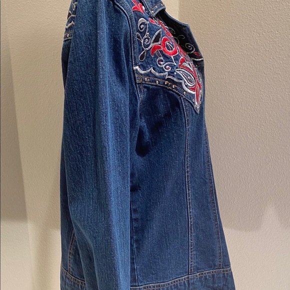 Vintage Gordon James embroidered denim jacket Sz M - Picture 5 of 6